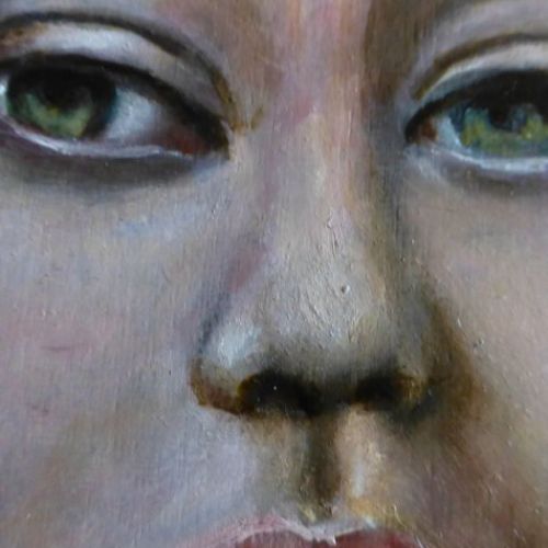 Huile sur bois 30 x 25 détail